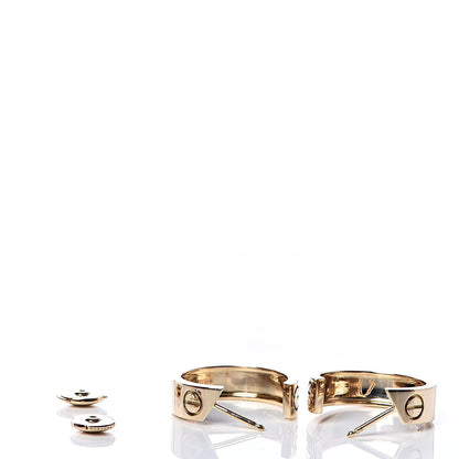 Cartier 18K Yellow Gold 5.5mm LOVE Hoop Earrings 3 of 7