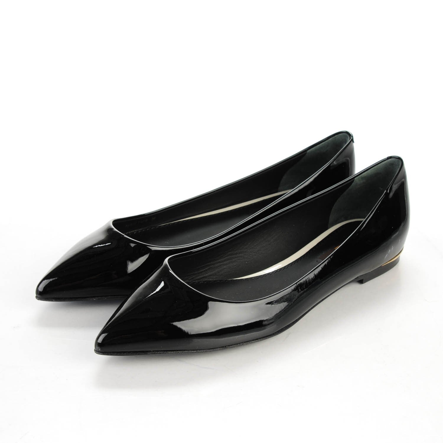 Louis Vuitton Patent Calfskin Eyeline Ballerina Flats 38 Black 3 of 7