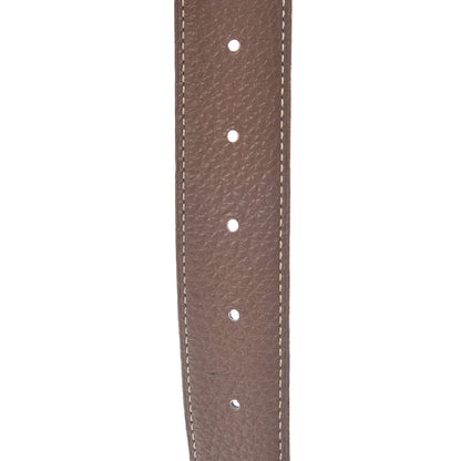 Hermes Box Togo Collier De Chien CDC Belt 90 Black Etoupe 5 of 6