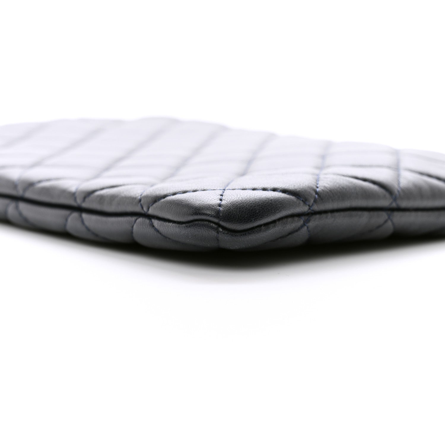 Chanel Lambskin Quilted Medium Cosmetic Case Navy Blue 9 of 9