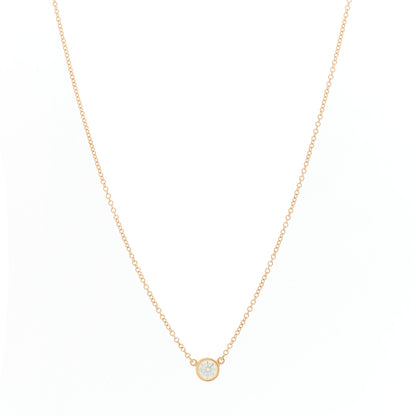 Tiffany 18K Rose Gold Diamond .24ct Elsa Peretti Diamonds by the Yard Pendant Necklace 1 of 6