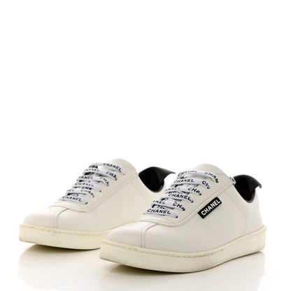 Chanel Calfskin CC Womens Sneakers 37 White 3 of 12