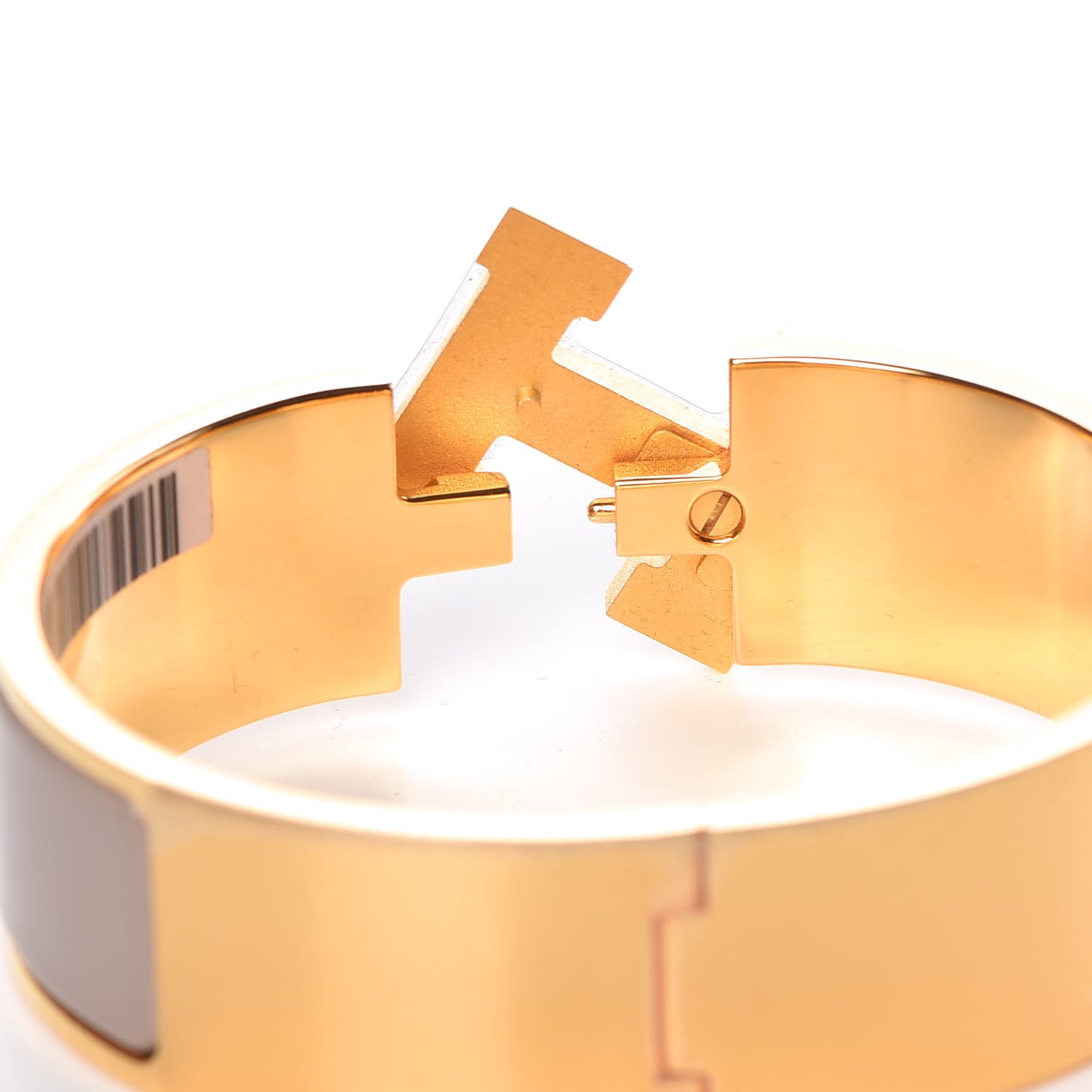 Enamel Wide Clic Clac H Bracelet GM Marron Glace