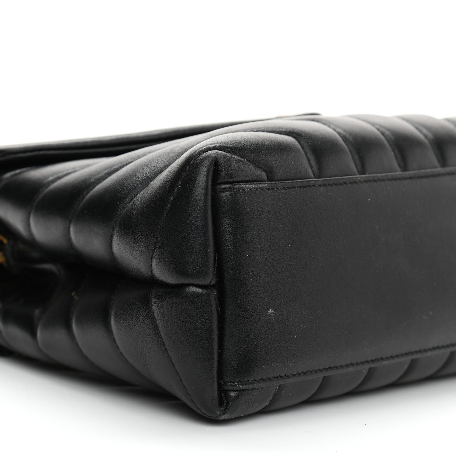 Saint Laurent Calfskin Y Quilted Monogram Small Loulou Chain Satchel Black 11 of 13