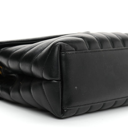 Saint Laurent Calfskin Y Quilted Monogram Small Loulou Chain Satchel Black 11 of 13