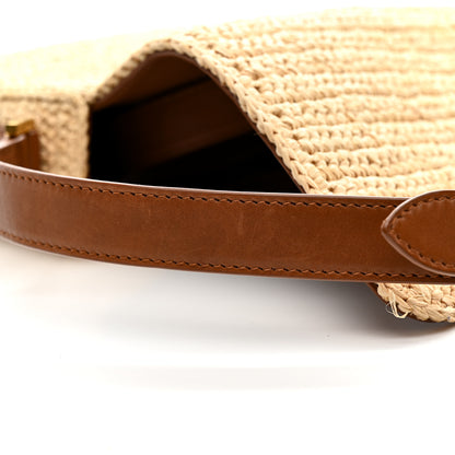 Saint Laurent Raffia Calfskin Medium Monogram Solferino Satchel Naturale Brick 13 of 13