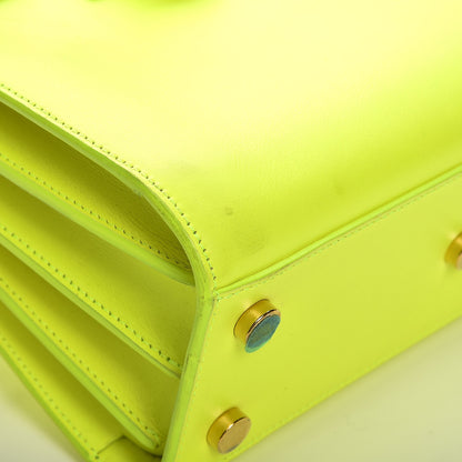 Saint Laurent Calfskin Nano Sac De Jour Neon Yellow 13 of 16