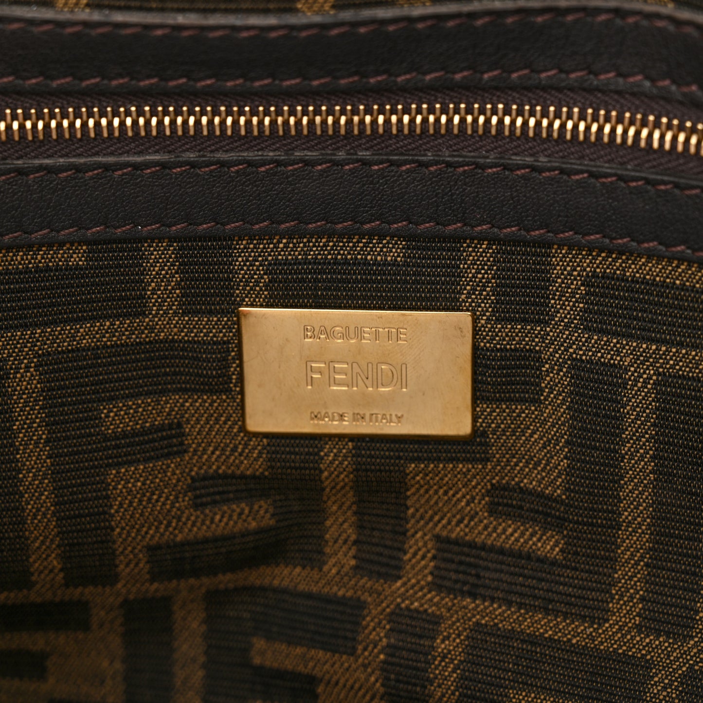 Fabric Jacquard FF 1974 Medium Baguette Tobacco Moro Black