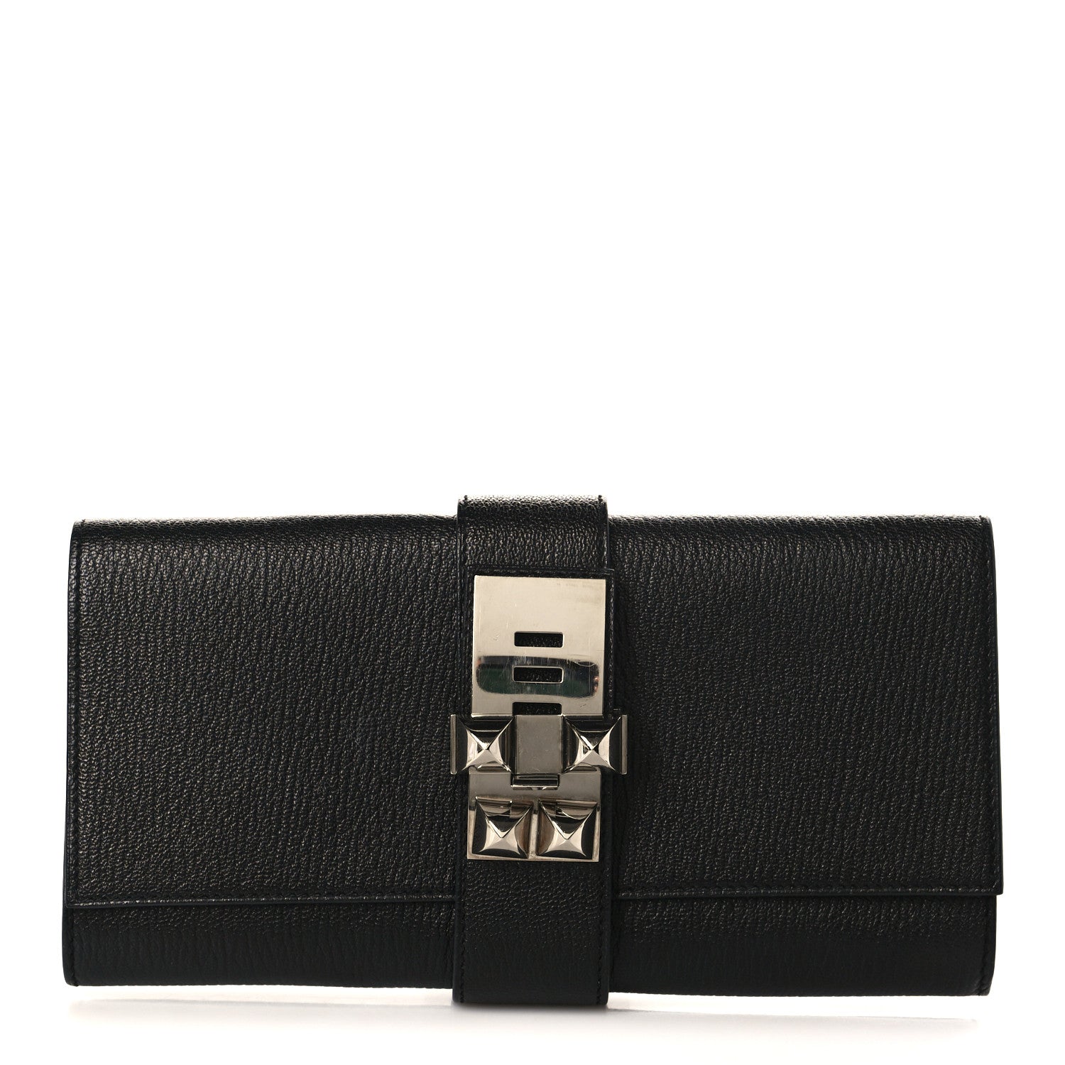 Hermes Chevre Mysore Medor 23 Clutch Black 1 of 7