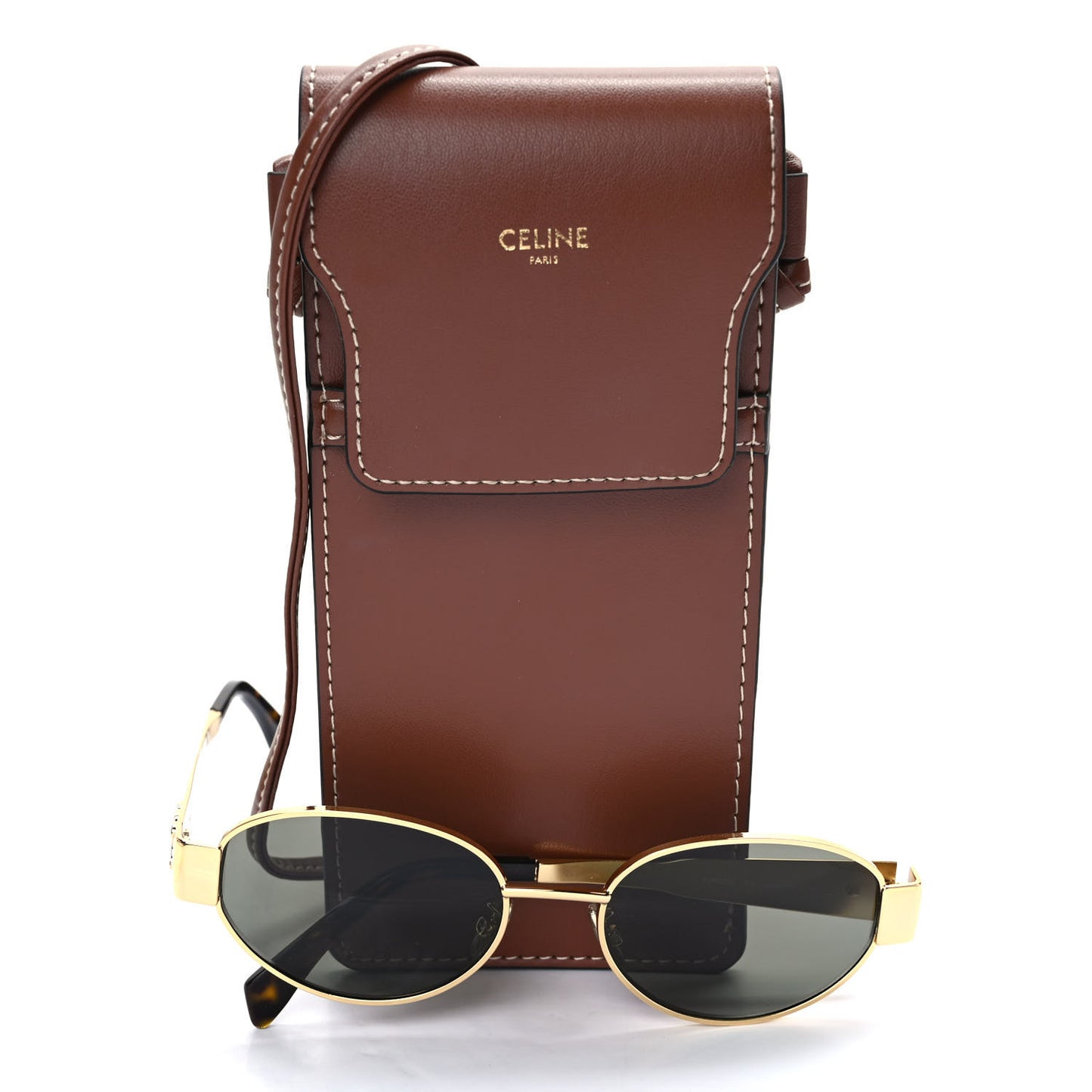 Metal Triomphe 01 Sunglasses CL40235U Gold Green