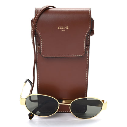 Celine Metal Triomphe 01 Sunglasses CL40235U Gold Green 7 of 7