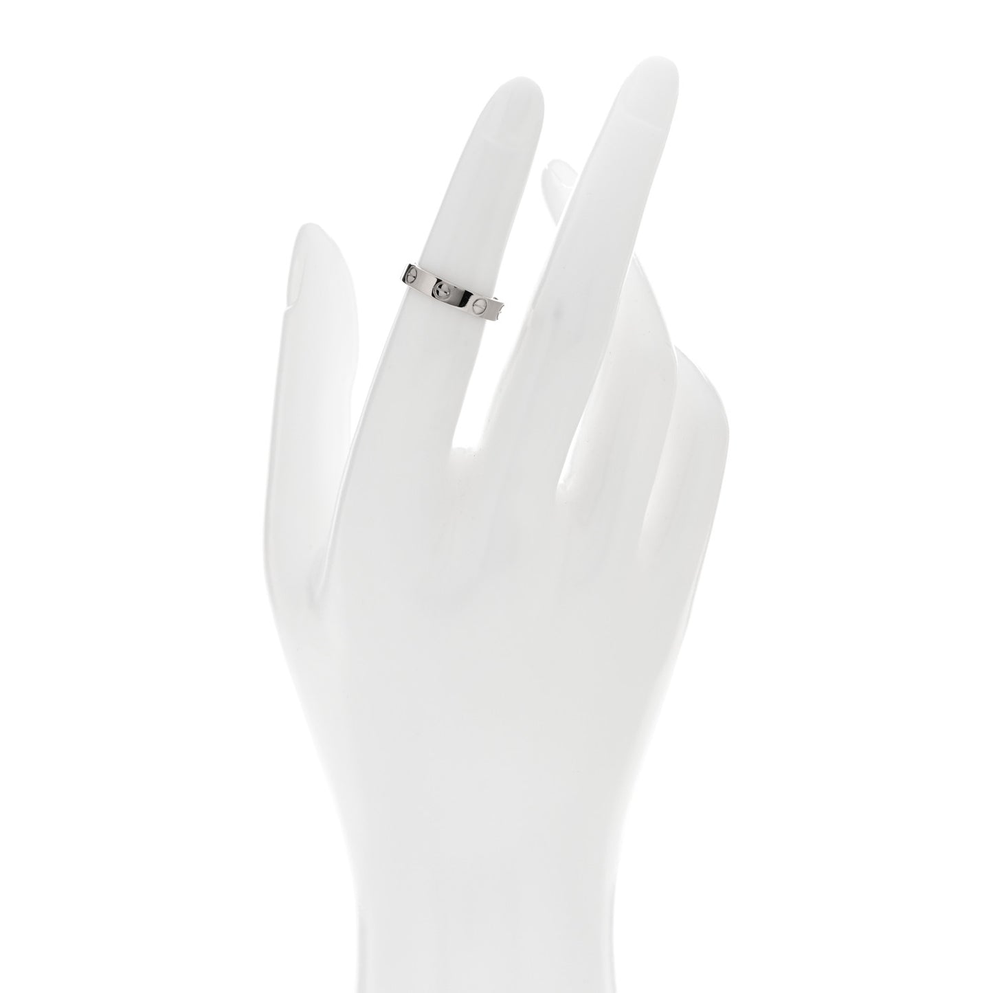 18K White Gold 3.5mm LOVE Wedding Band Ring 48 4.5