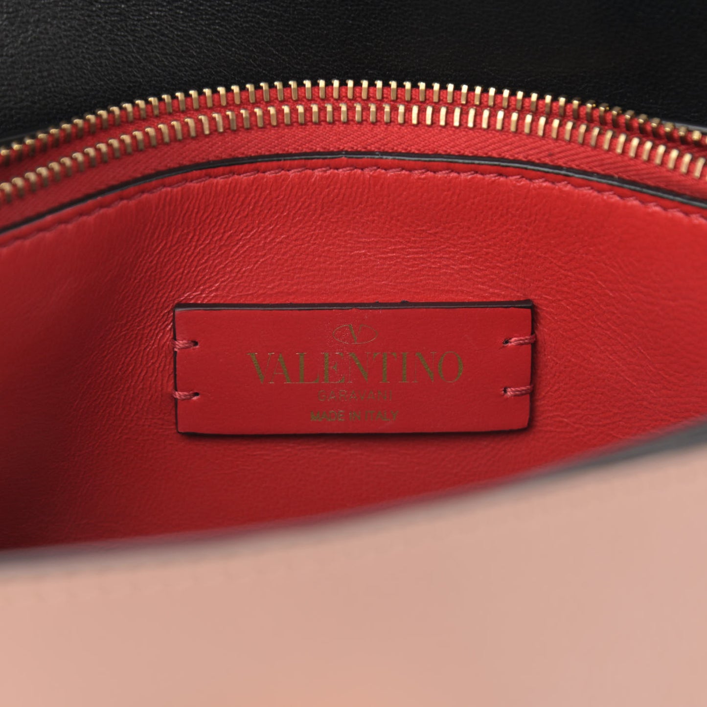 Smooth Calfskin Small VRing Shoulder Bag Rose Cannelle