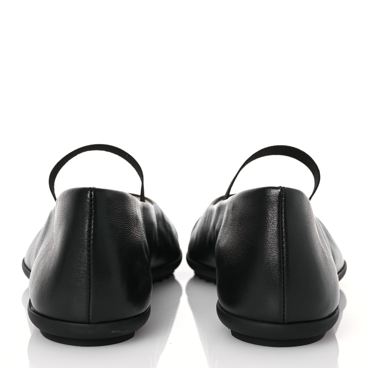 Lambskin Cap Toe CC Mary Jane Flats 38 Black