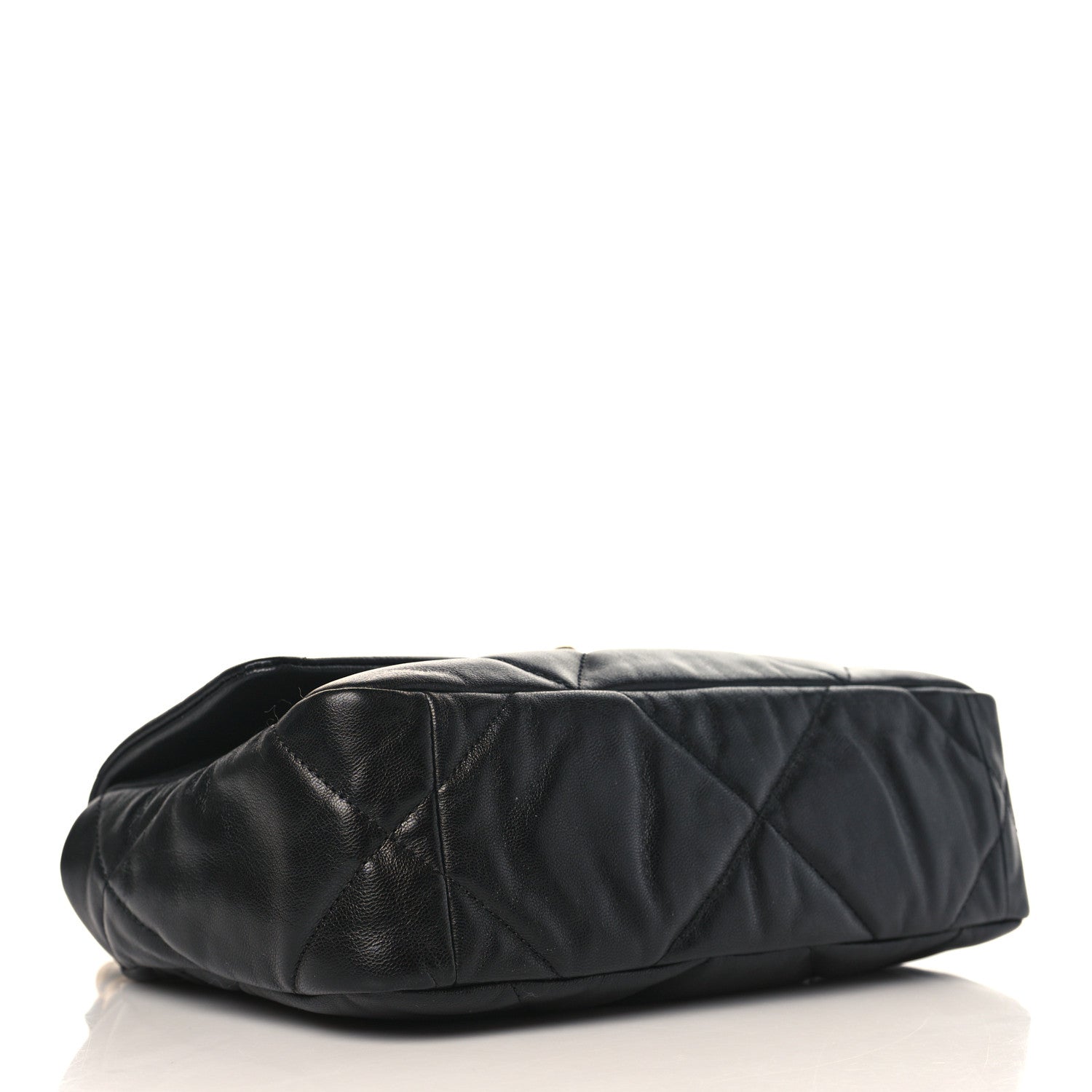 Chanel Shiny Goatskin Quilted Medium Chanel 19 Flap Black 4 of 9