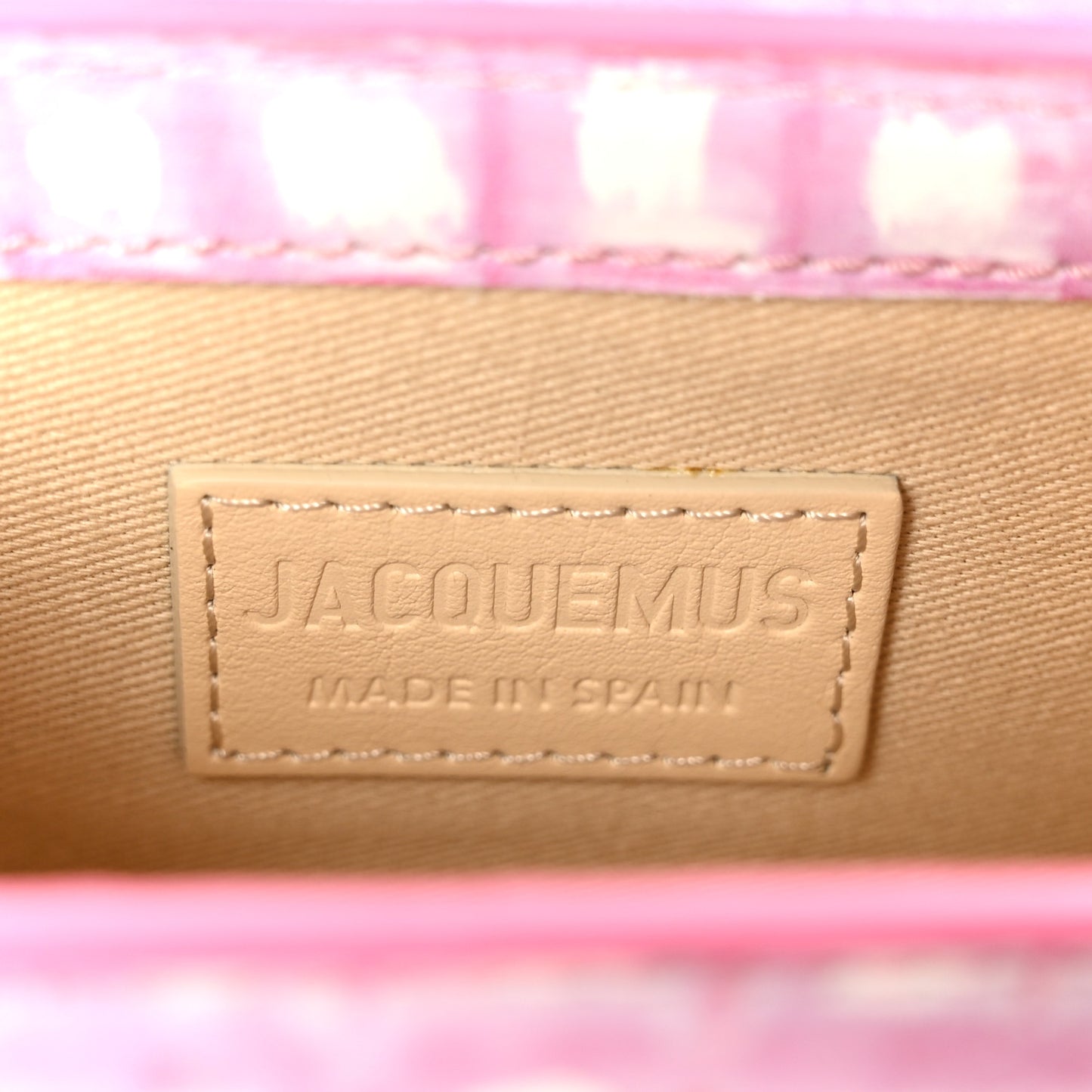 Smooth Calfskin Check Printed Le Chiquito Pink White