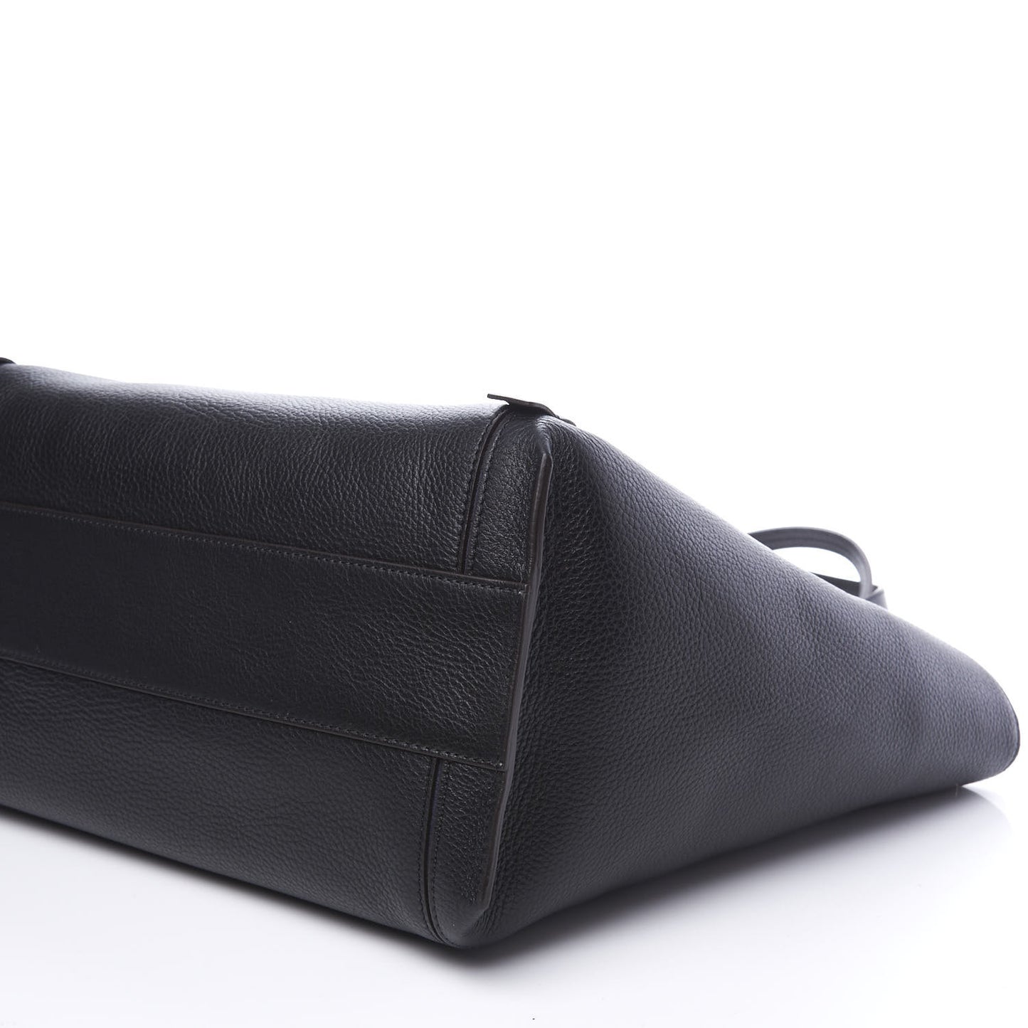 Smooth Calfskin Medium Milo Shopping Tote Black