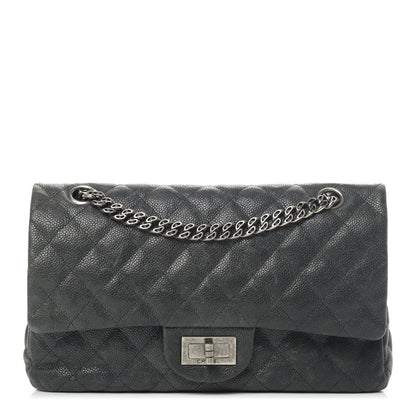 Chanel Washed Caviar Quilted 2.55 Reissue 225 Bijoux Chain Flap Black 1 of 7