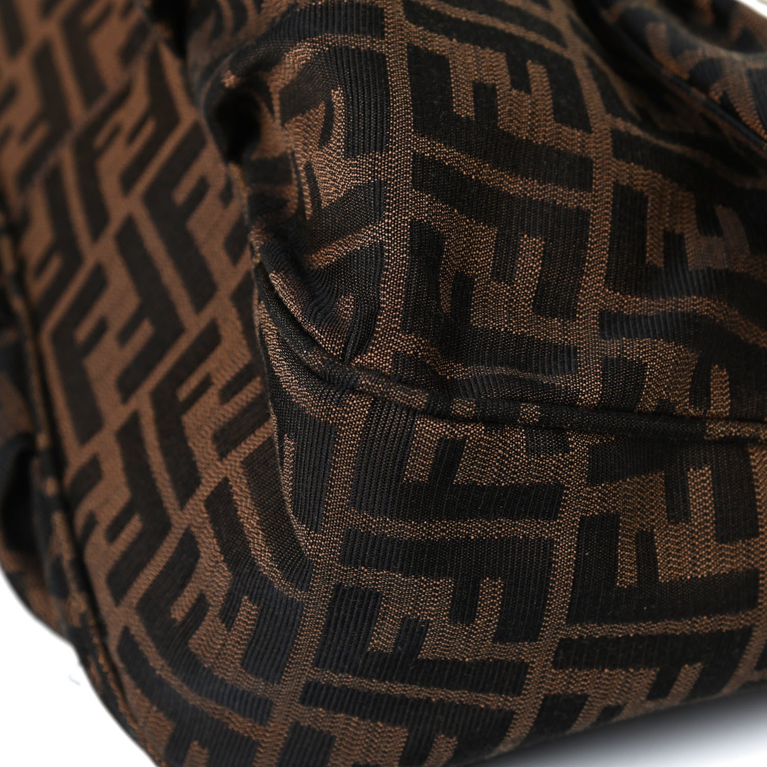 Fendi Zucca Patent Mia Shoulder Flap Tobacco 12 of 13