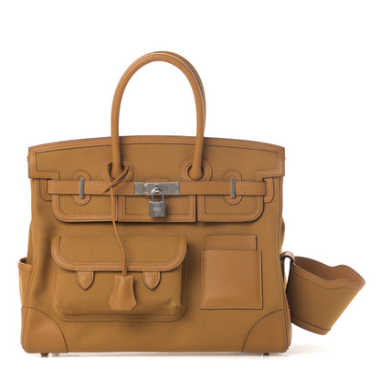 Hermes Toile Goeland Swift Cargo Birkin 35 Sesame 1 of 11