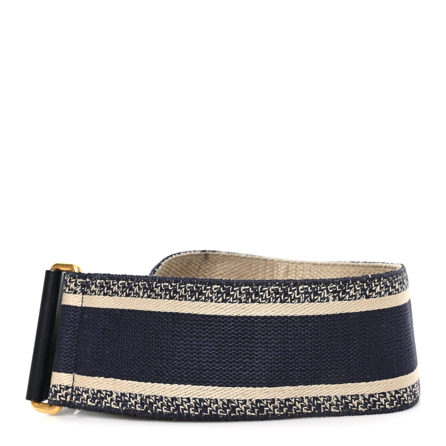 Canvas Embroidered Shoulder Strap Blue