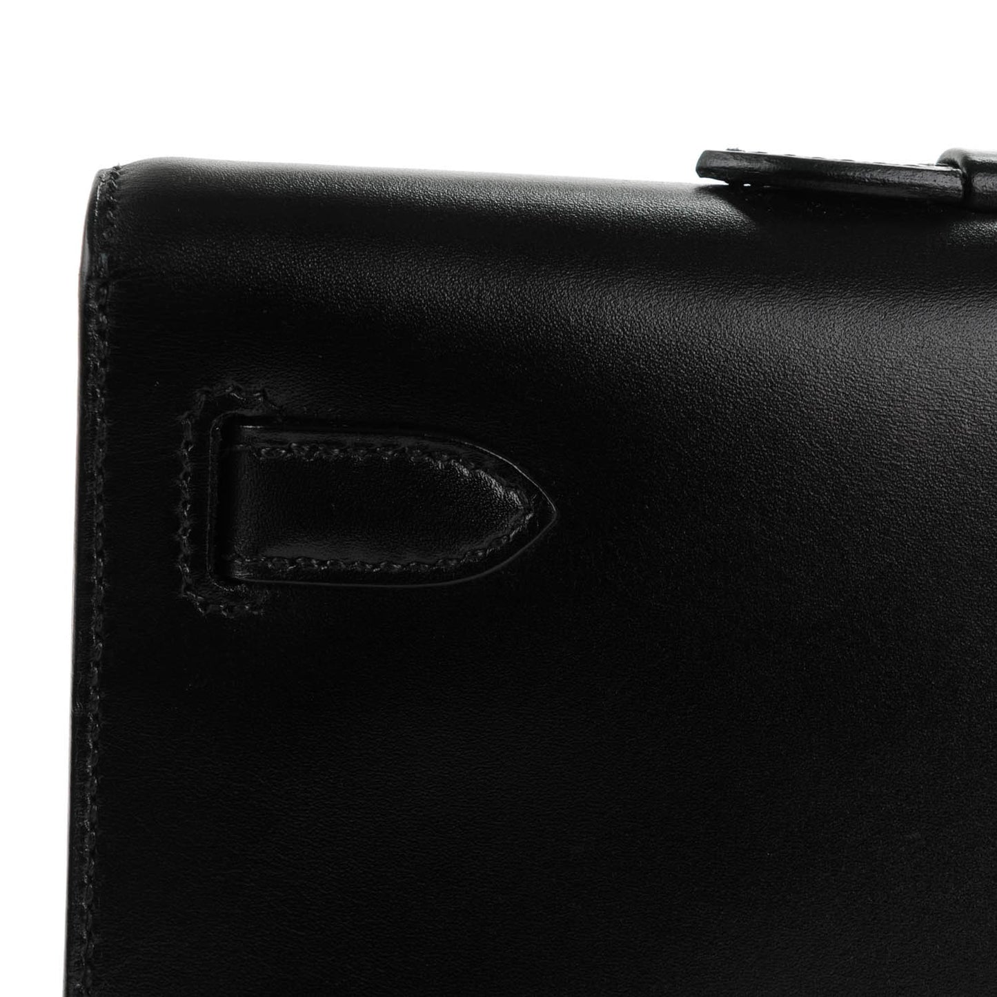 Box Kelly Cut Clutch Black