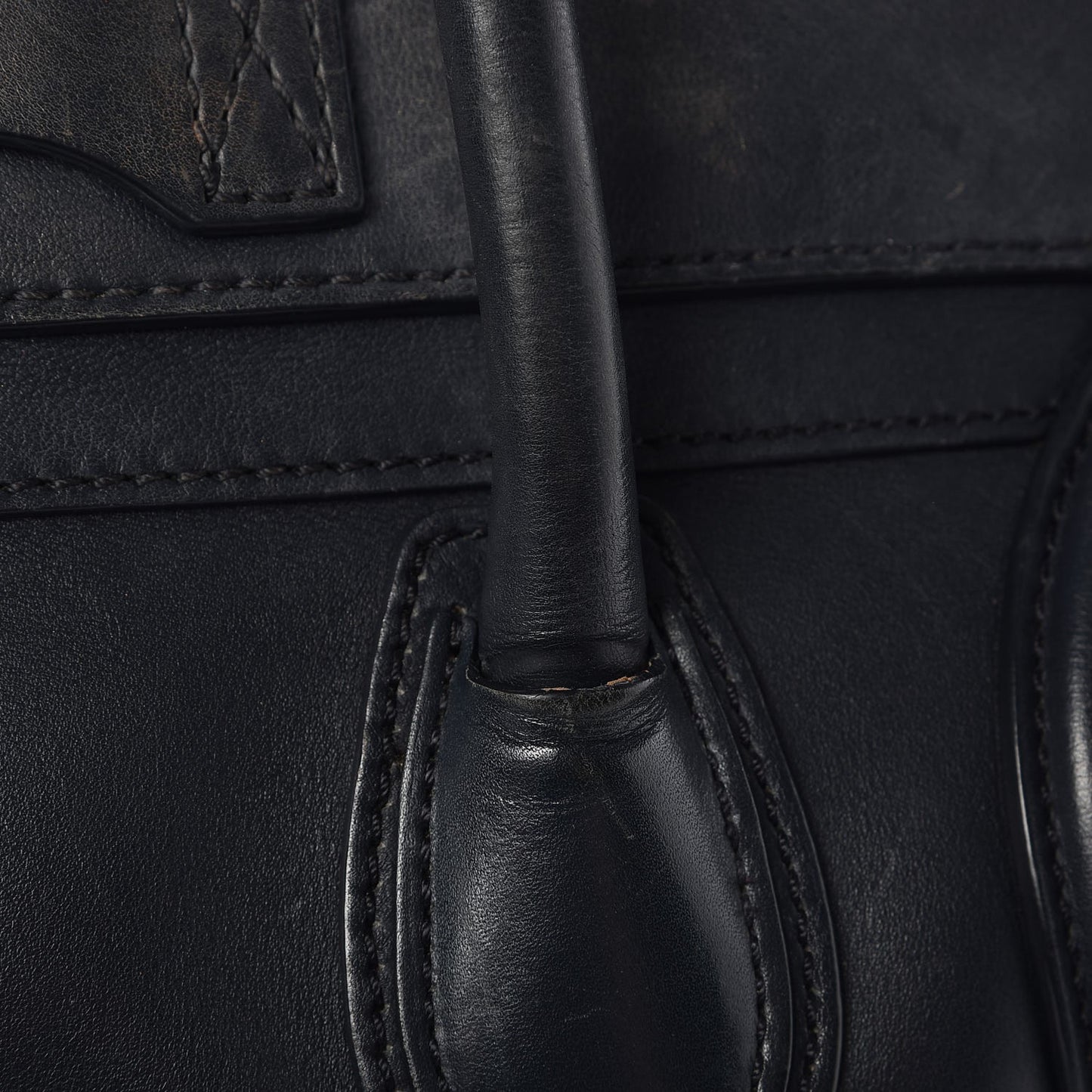 Smooth Calfskin Mini Luggage Navy Blue