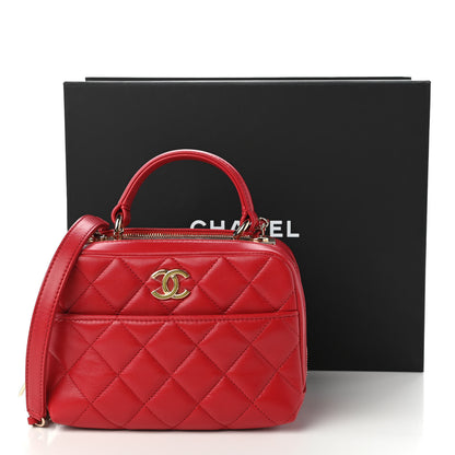 Chanel Lambskin Quilted Small Trendy CC Bowling Bag Red 12 of 12