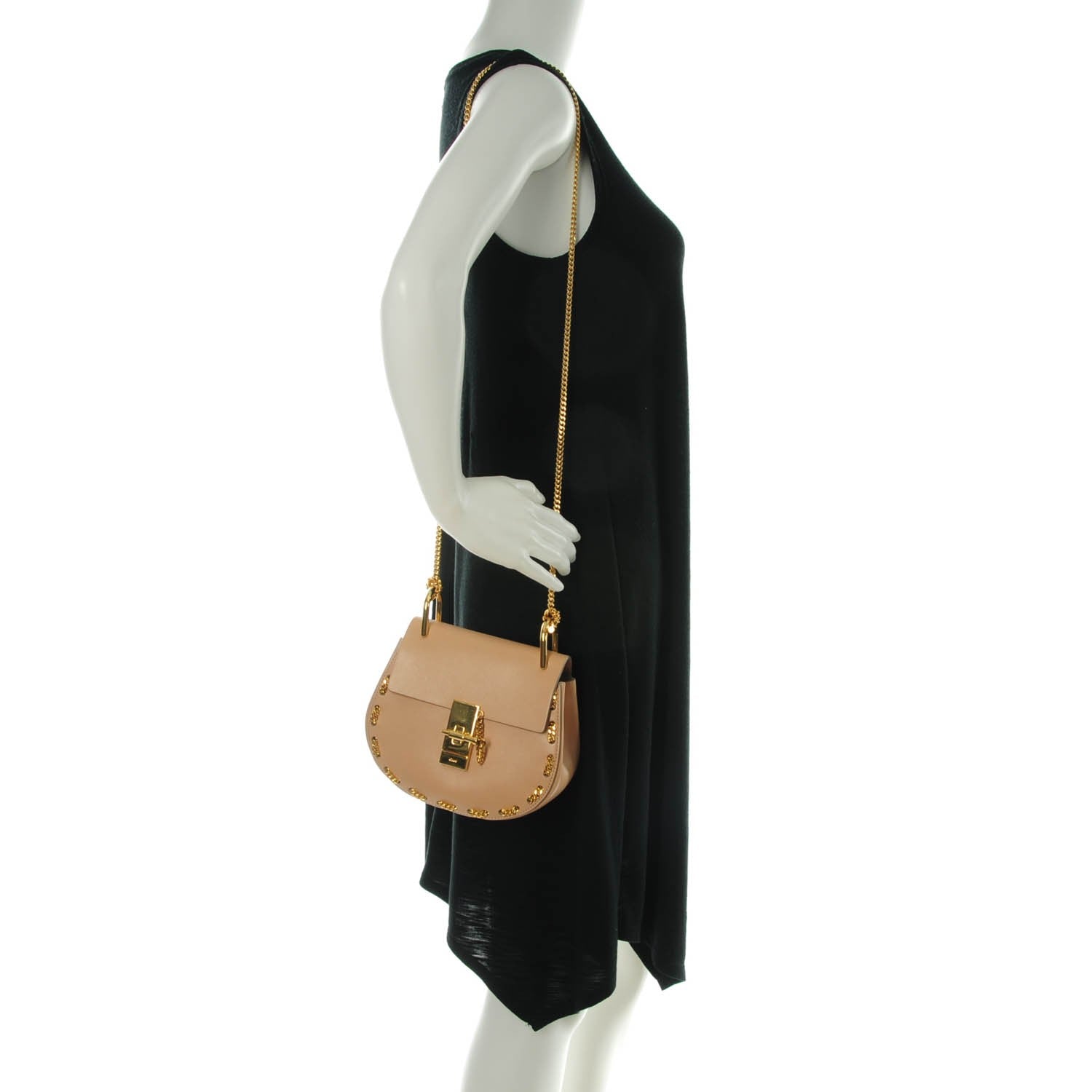 Chloe Calfskin Mini Drew Chain Shoulder Bag Blush Nude 2 of 8