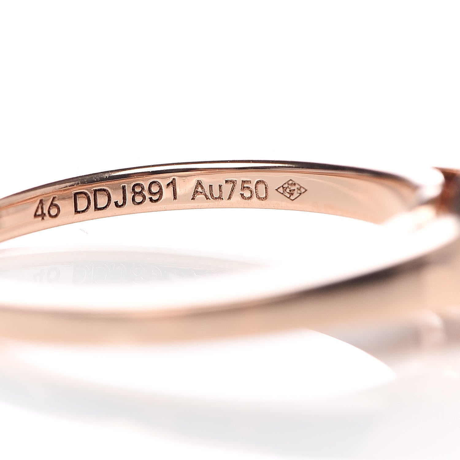 Cartier 18K Pink Gold Diamond .23ct Ballerine Solitaire Engagement Ring 46 3.75 6 of 7