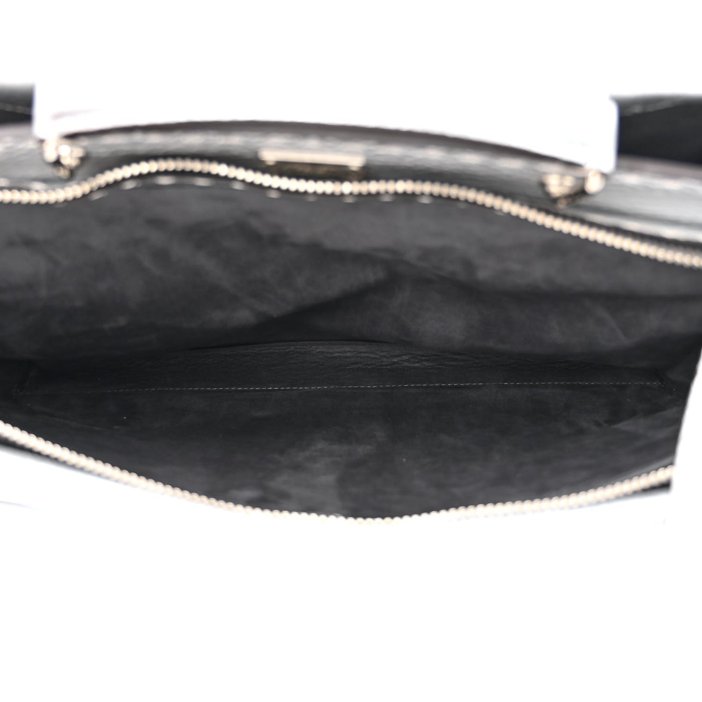 Metallic Cuoio Romano Selleria Metal Stitch Large Mens Peekaboo Iconic Essential Satchel Silver
