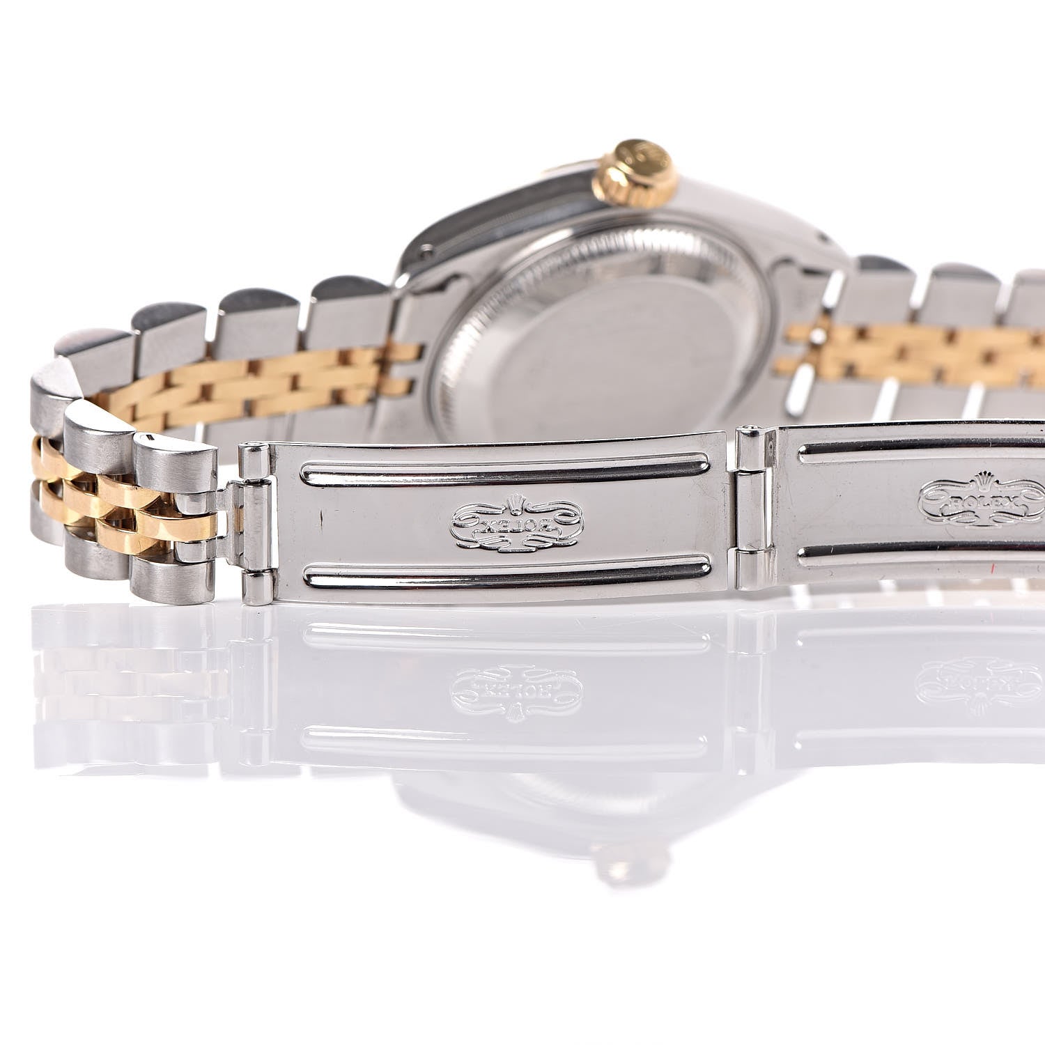 Rolex Stainless Steel 18K Yellow Gold Diamond 26mm Oyster Perpetual Datejust Watch Champagne Jubilee 69173 6 of 7