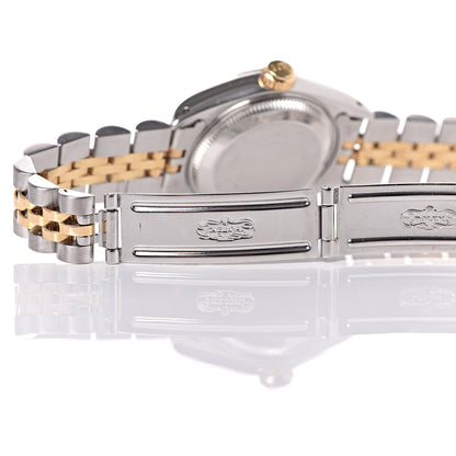 Rolex Stainless Steel 18K Yellow Gold Diamond 26mm Oyster Perpetual Datejust Watch Champagne Jubilee 69173 6 of 7