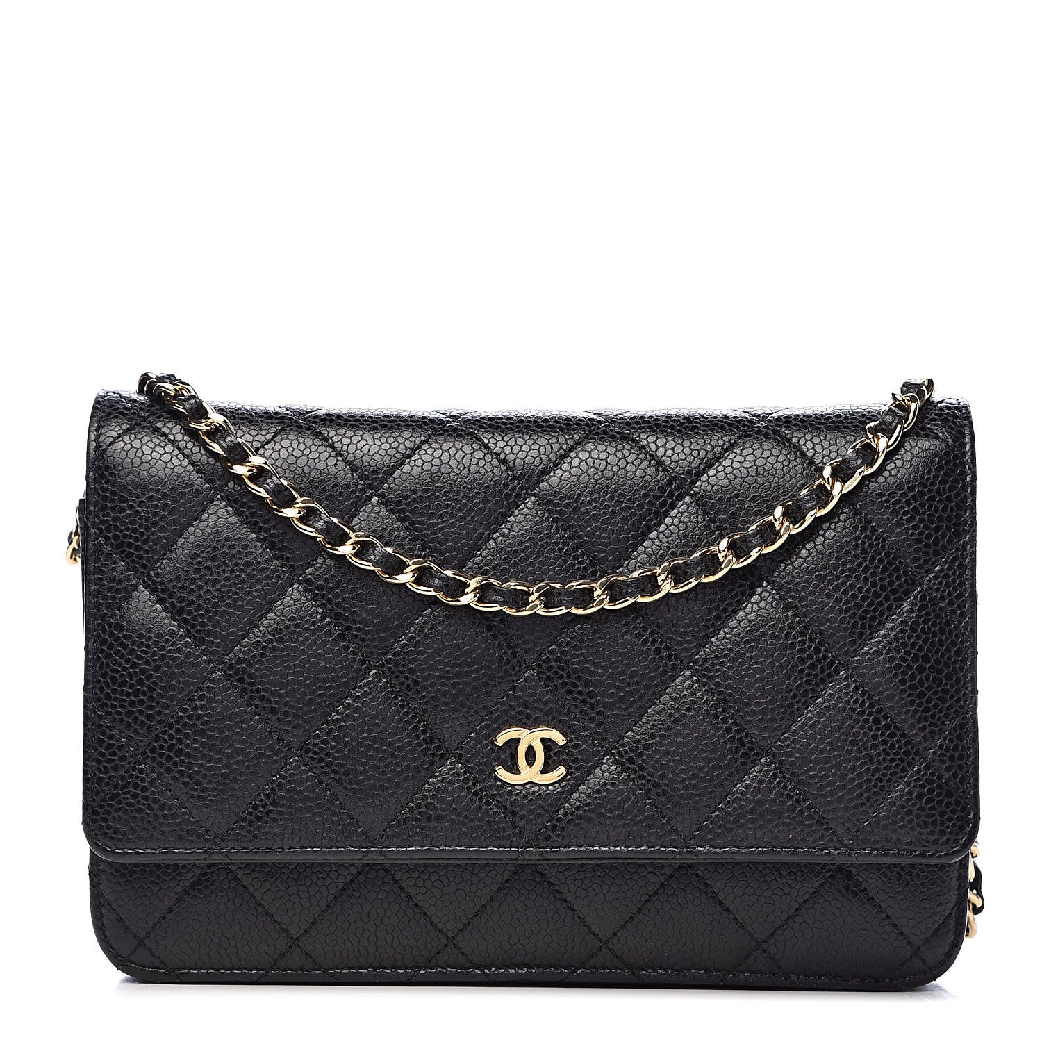 Chanel Caviar Quilted Wallet On Chain WOC Black 1 of 15