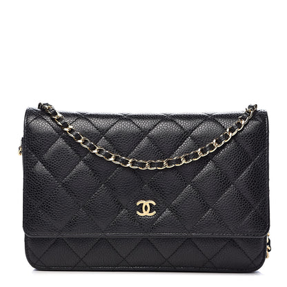 Chanel Caviar Quilted Wallet On Chain WOC Black 1 of 15