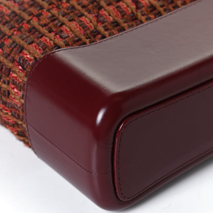 Chanel Tweed Calfskin Medium Gabrielle Hobo Burgundy 11 of 12