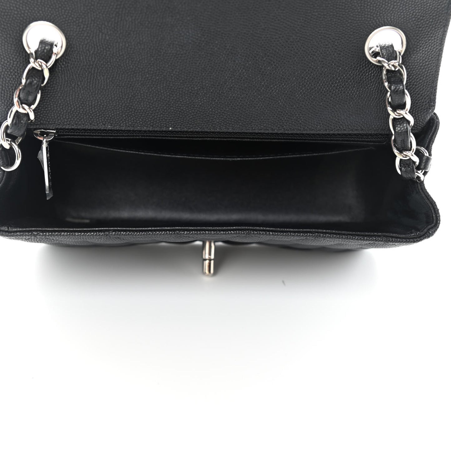 Caviar Quilted Mini Rectangular Flap Black