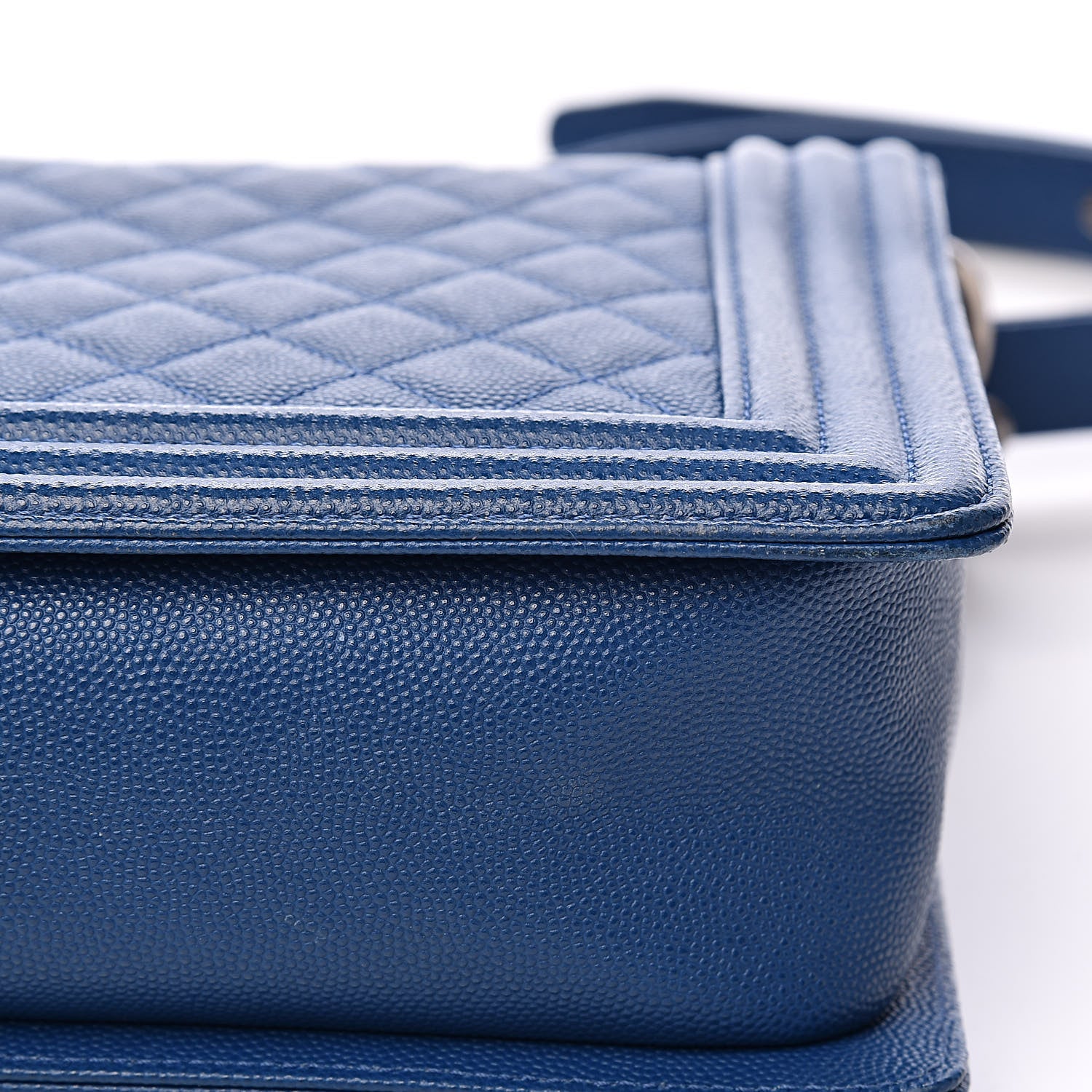 Chanel Caviar Quilted New Medium Boy Flap Blue 14 of 16