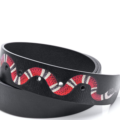 Gucci Shangai Calfskin Kingsnake 35mm Belt 105 42 Black Multicolor 3 of 5