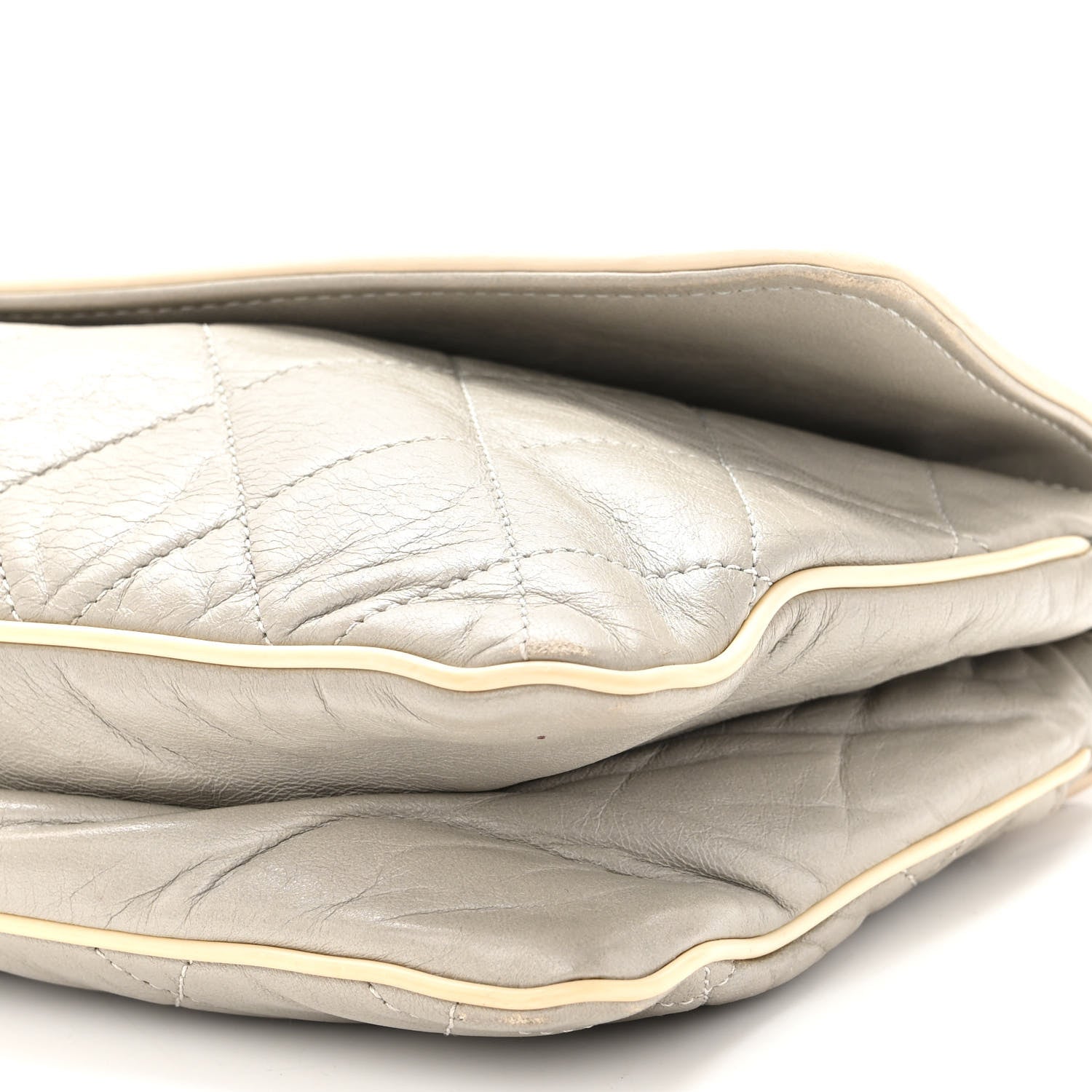 Chanel Lambskin East West Mademoiselle Flap Grey 10 of 10