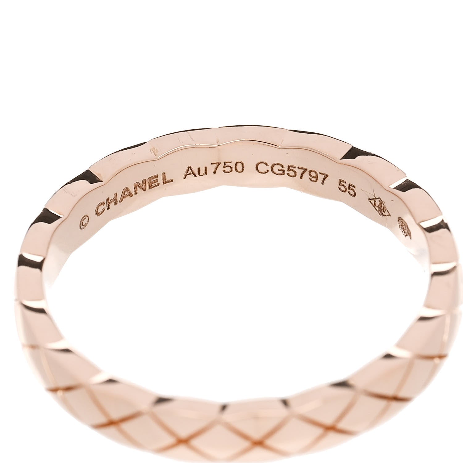 Chanel 18K Beige Gold Mini Coco Crush Ring 55 7.25 4 of 5