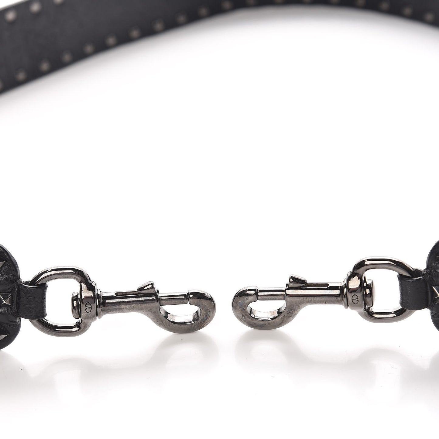 Lambskin Rockstud Spike Shoulder Strap Black