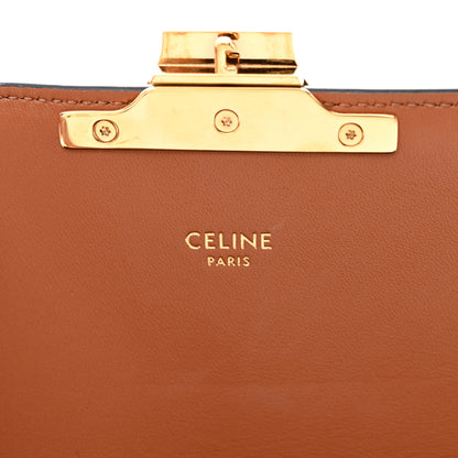 Celine Canvas Calfskin Triomphe Shoulder Bag Tan 6 of 12