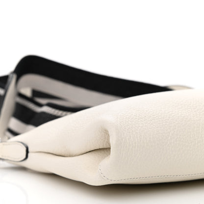 Prada Vitello Daino Soft Zippered Shoulder Bag White 9 of 11