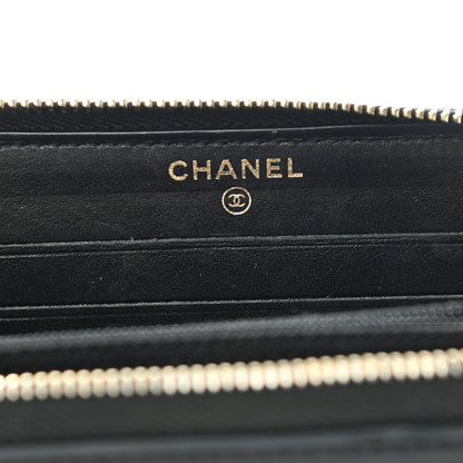 Chanel Caviar Quilted Medium Filigree Zip Around Wallet Black 6 of 11