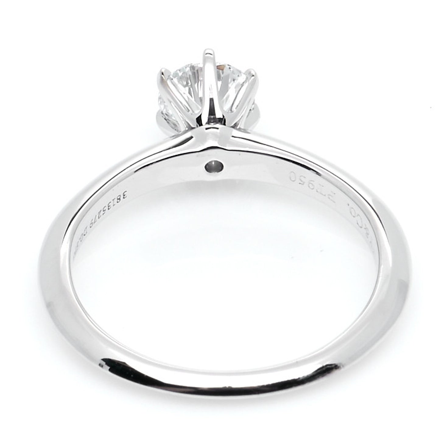 Platinum Diamond .57ct Solitaire Engagement Ring 51 5.75