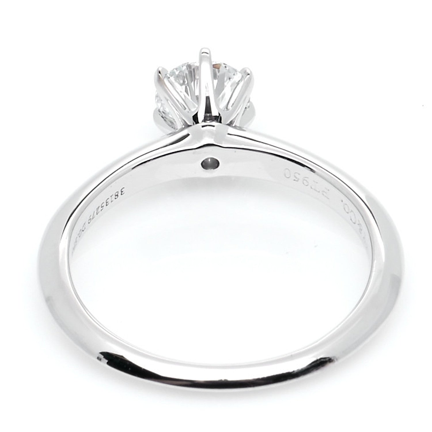Tiffany Platinum Diamond .57ct Solitaire Engagement Ring 51 5.75 5 of 9