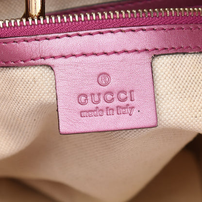 Gucci Monogram Large Heart Bit Charm Top Handle Tote Pink 7 of 10