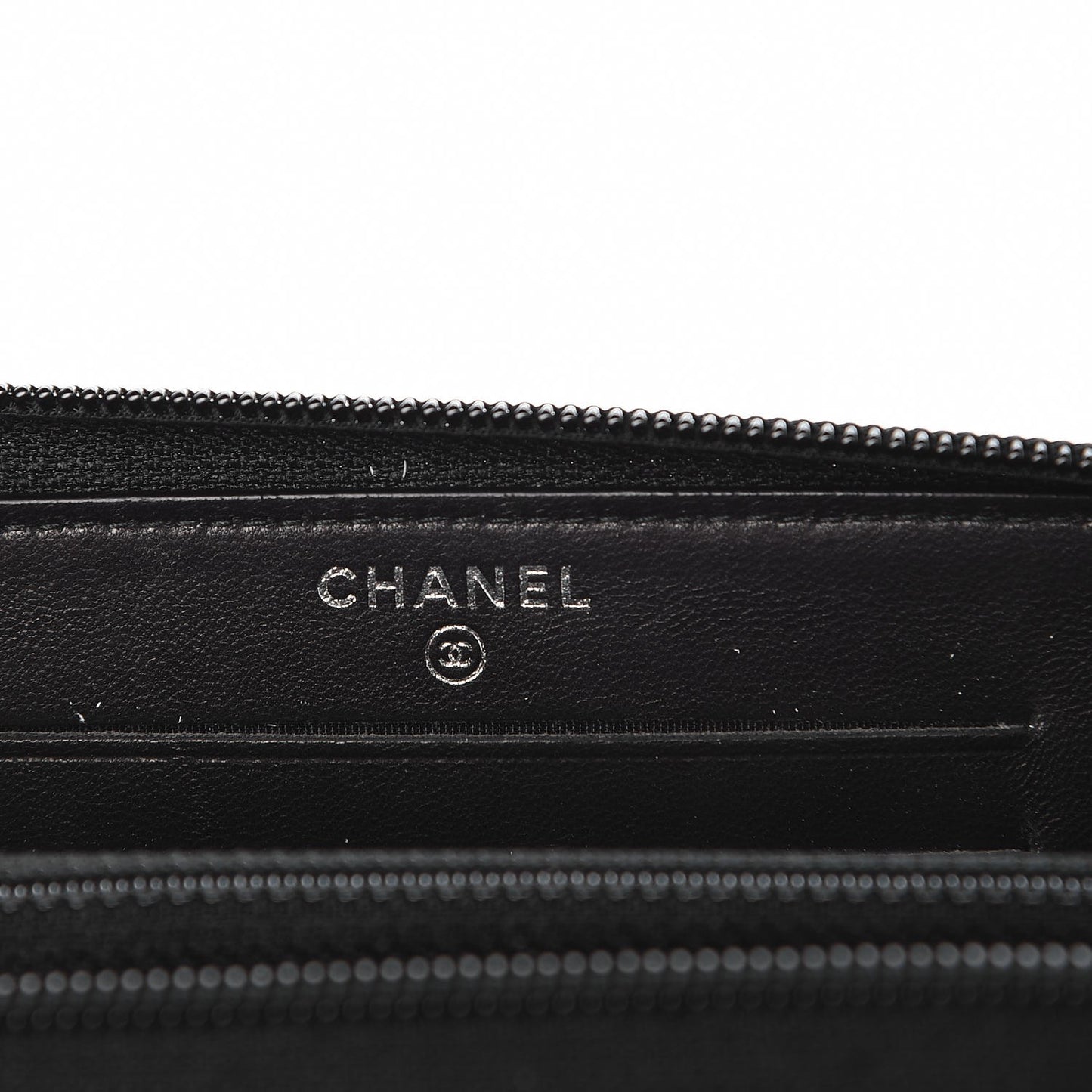 Caviar Quilted Boy Small Zip Around Wallet Black