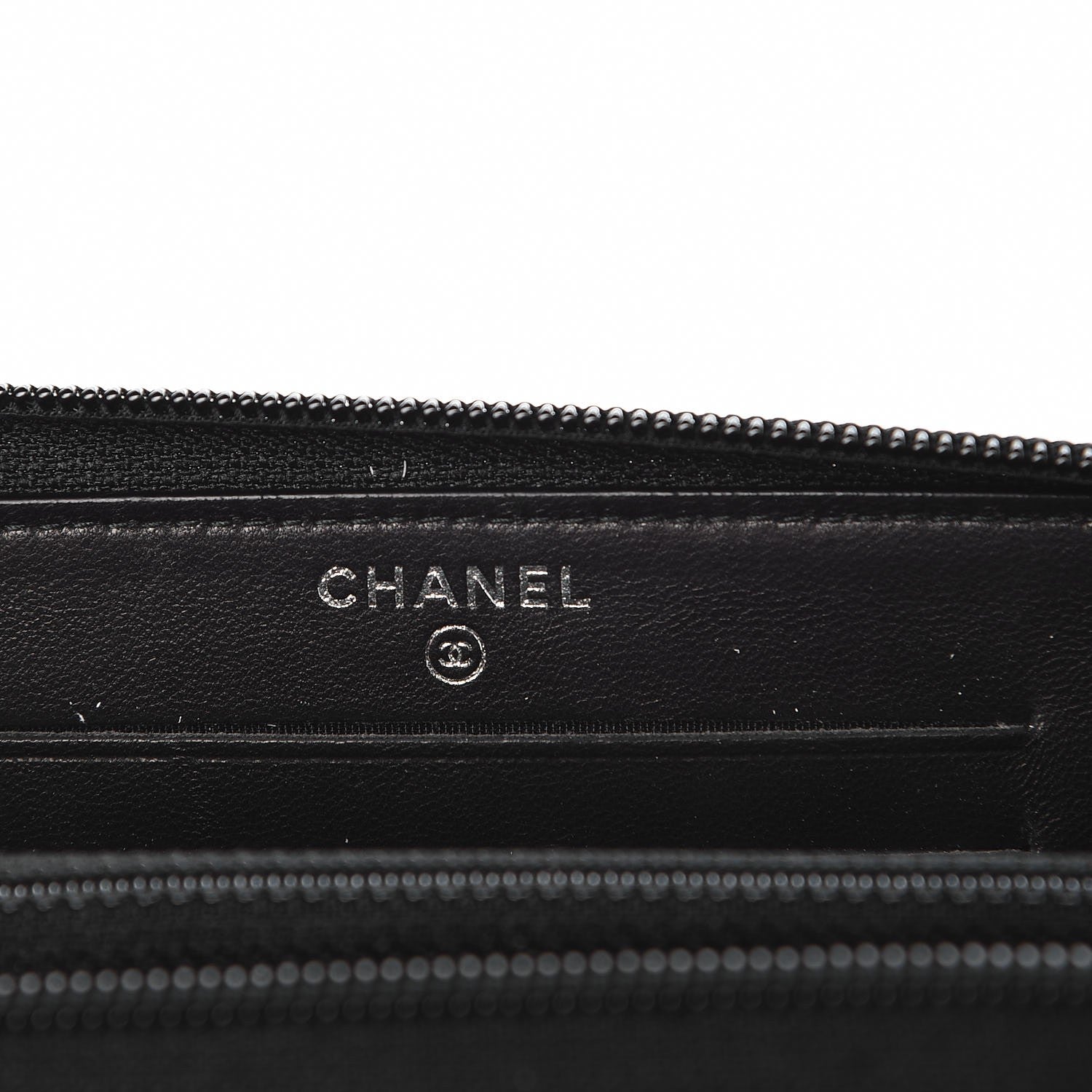 Chanel Caviar Quilted Boy Small Zip Around Wallet Black 6 of 9